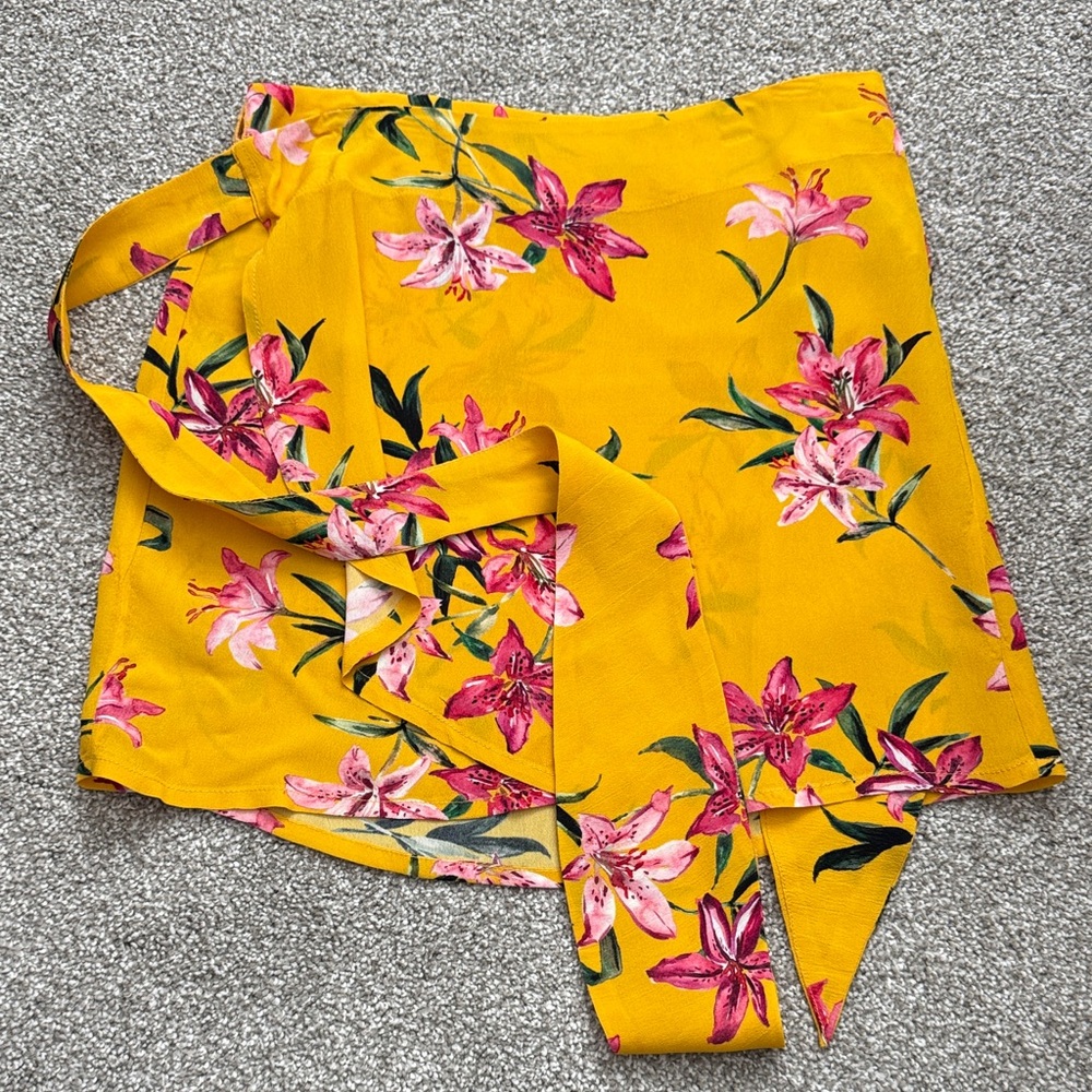 Beach Riot Yellow Floral Skirt